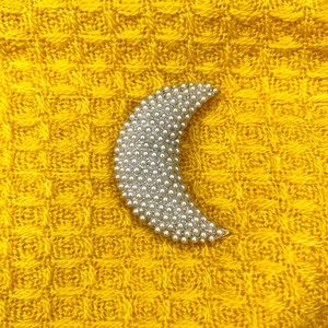 Vintage Crescent moon brooch